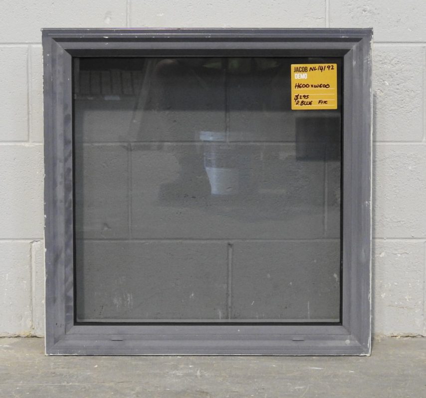 Denim Blue Aluminium Fixed Window With Tinted Glass