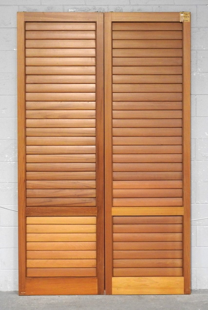Tall Pair of Cedar Louvre Shutter/Doors