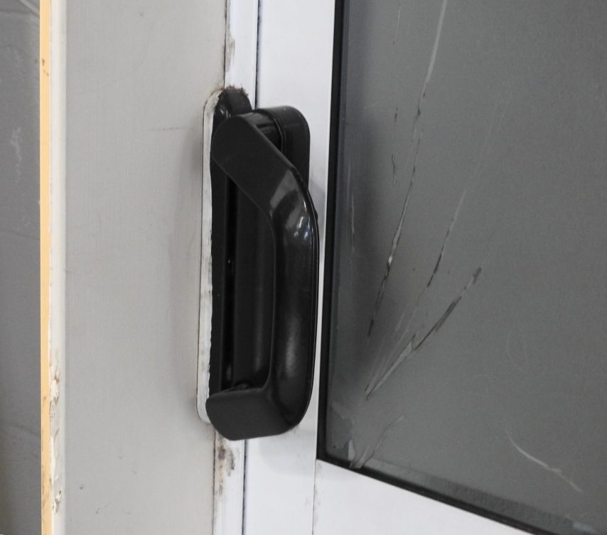 White Aluminium Sliding Door - Opens Right To Left