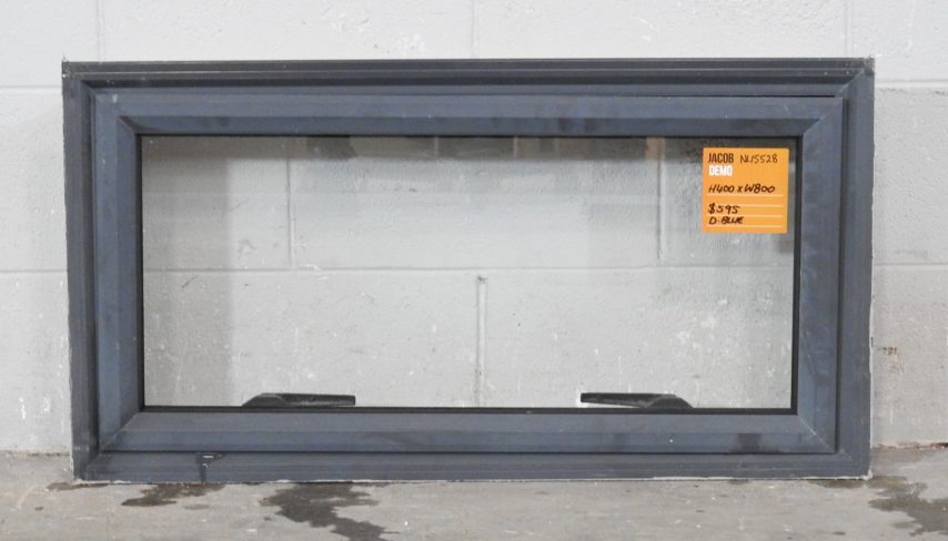 Denim Blue Aluminium Single Awning Landscape Window