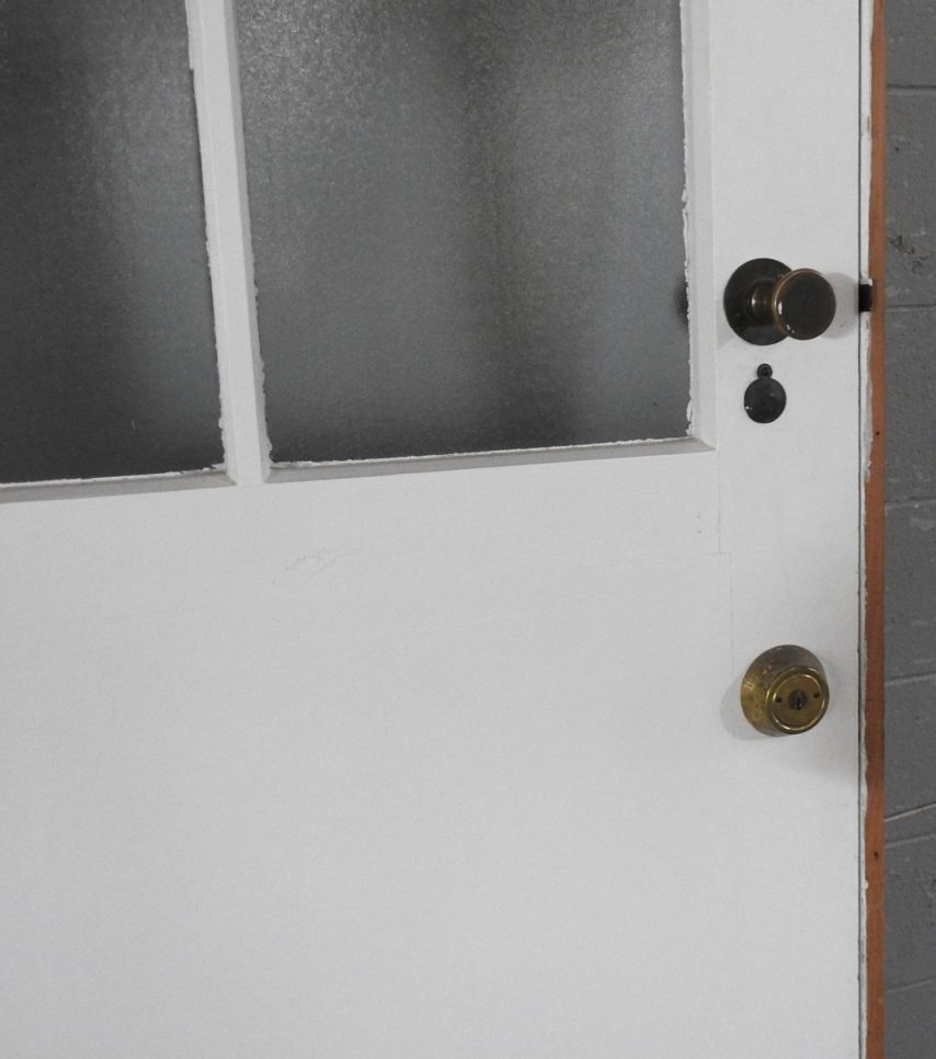 Villa/Colonial Wooden Exterior 6-Light Door Hung in Frame