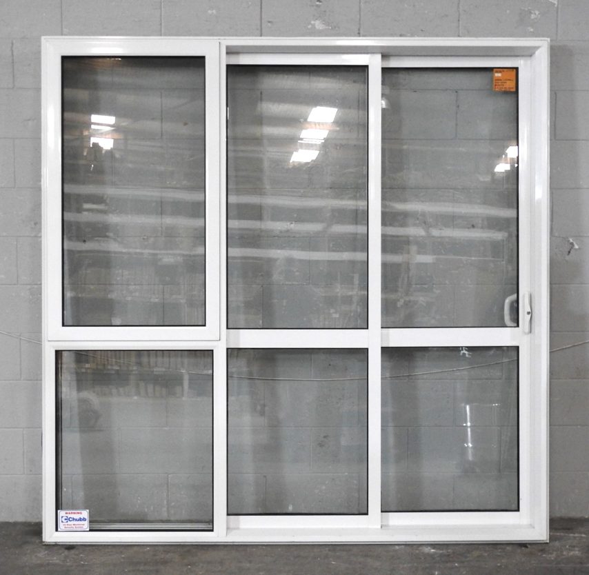 White Aluminium Stacker Sliding Door - Double Glazed