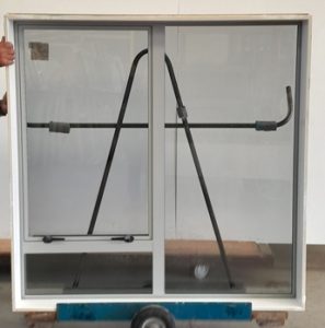 Silver pearl aluminium window