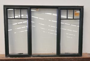 Karaka green aluminium twin awning window