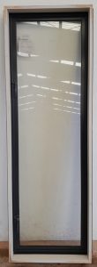 Denim blue aluminium casement window