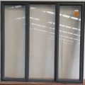 Denim blue aluminium twin casement Window