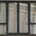 Denim blue aluminium French doors