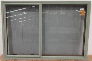 Mint green aluminium awning window