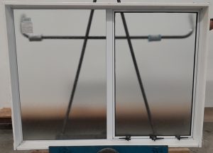 White aluminium awning window