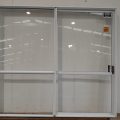 White aluminium sliding door