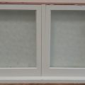 Wooden twin awning window
