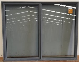Denim blue aluminium awning window