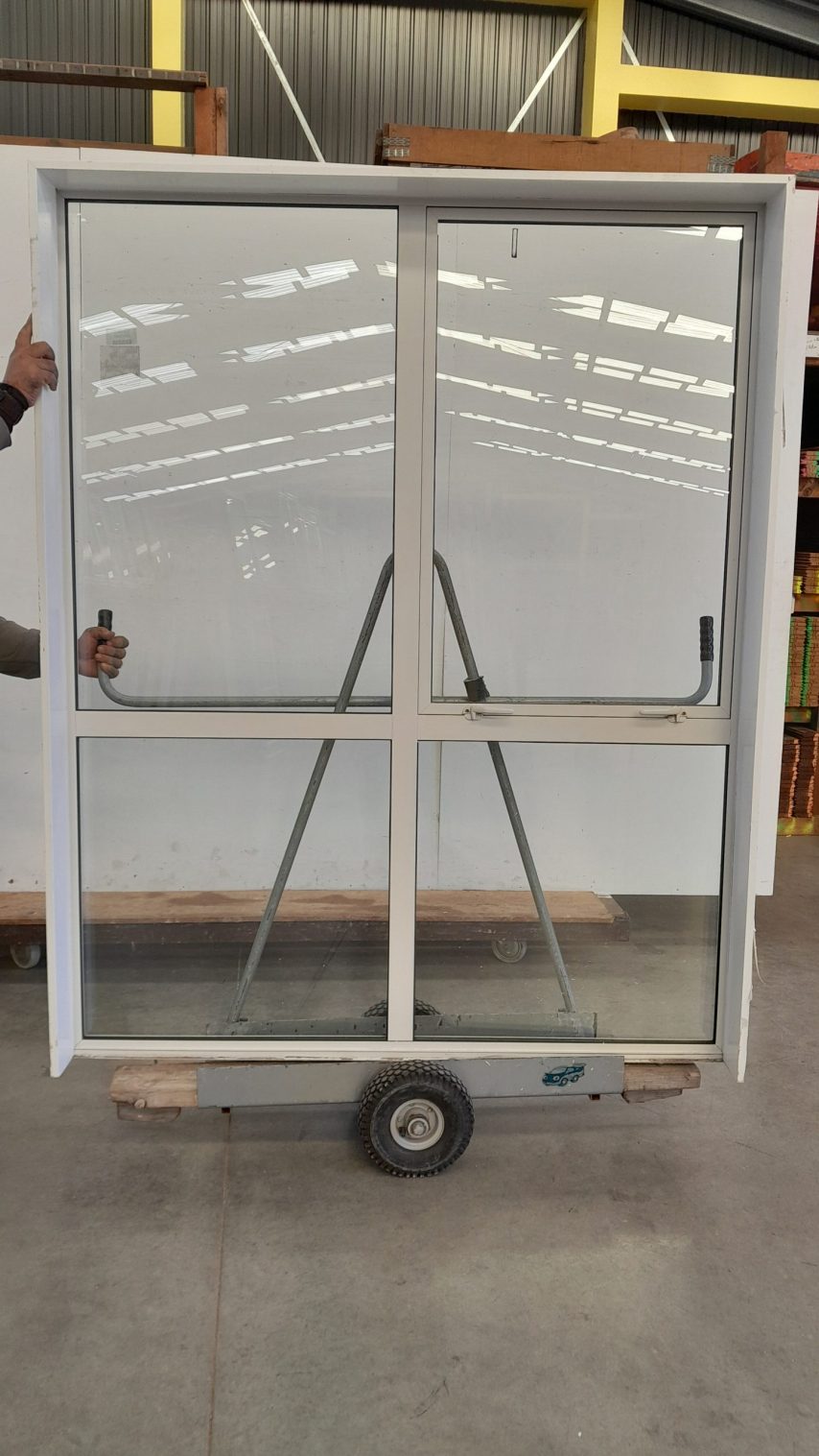 Off white double glazed awning window