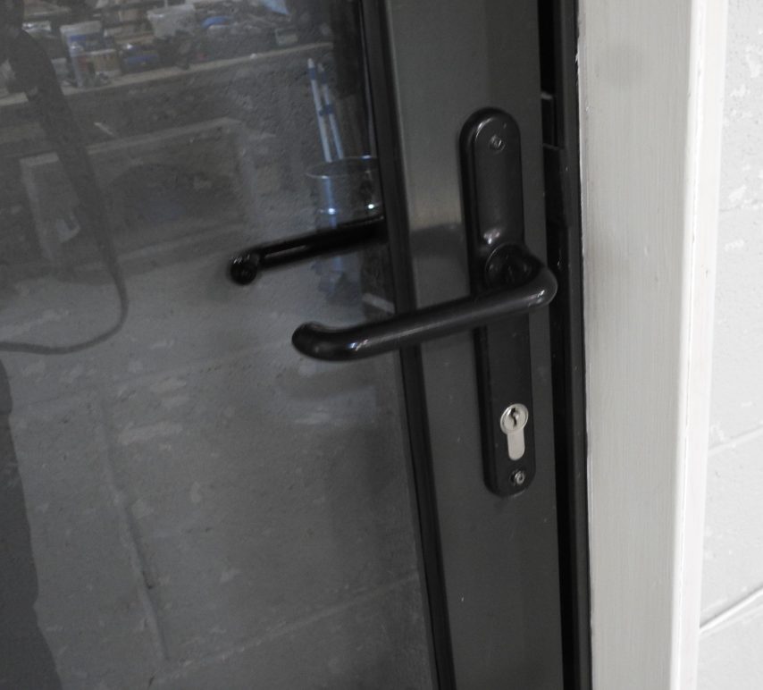 Karaka Green Aluminium Door - Opens in From Left