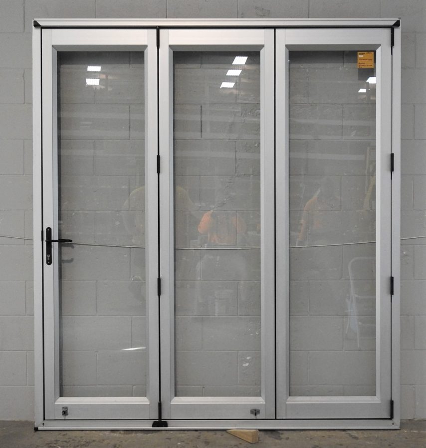 Silver Aluminium Bi-Fold Door with Dedicated Door LHS