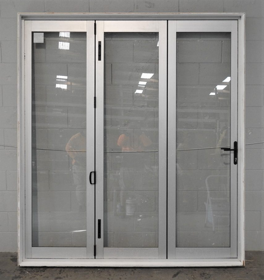 Silver Aluminium Bi-Fold Door with Dedicated Door LHS