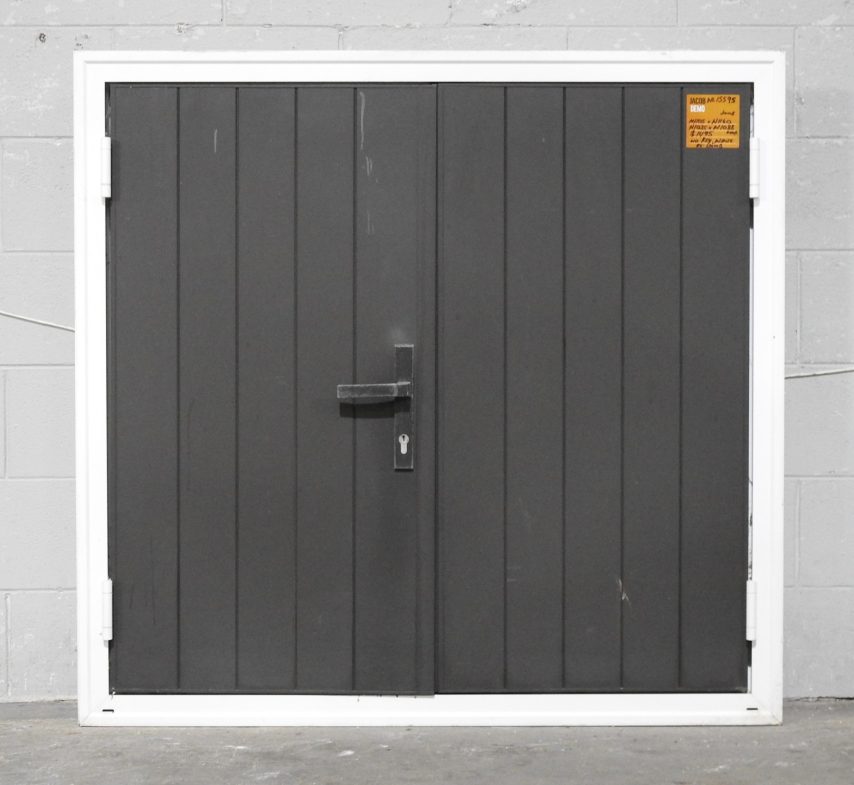 White Ali' Frame With Grey Ali' Basement Doors