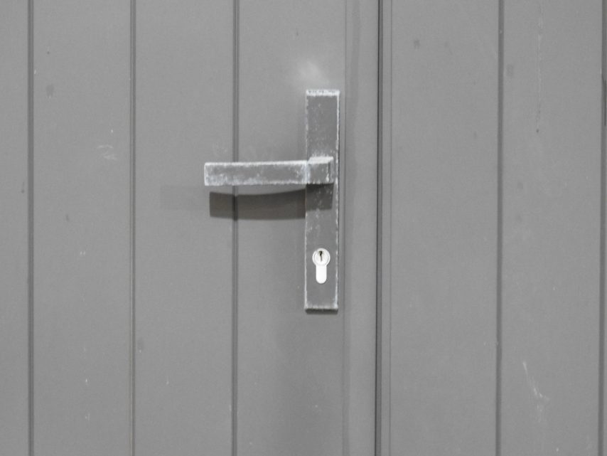 White Ali' Frame With Grey Ali' Basement Doors