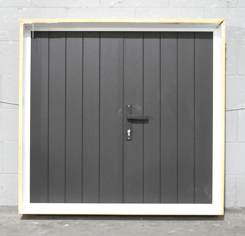 White Ali' Frame With Grey Ali' Basement Doors