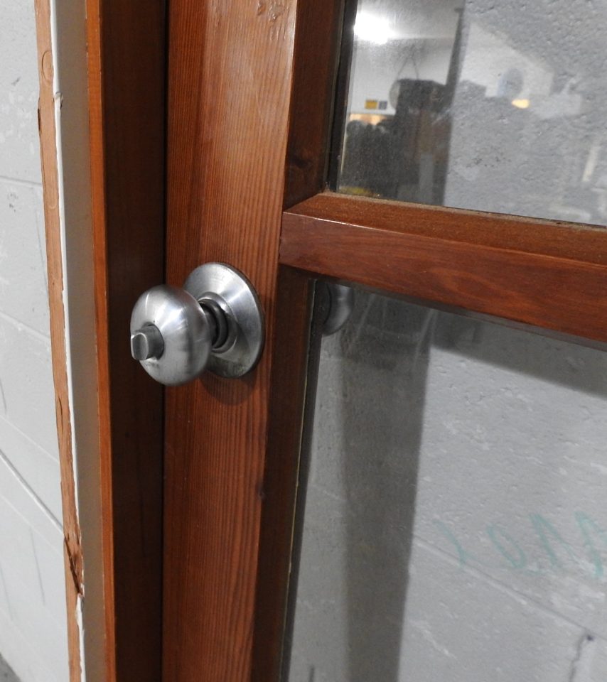 Wooden (Cedar) Interior 2-Light Door Hung in Frame