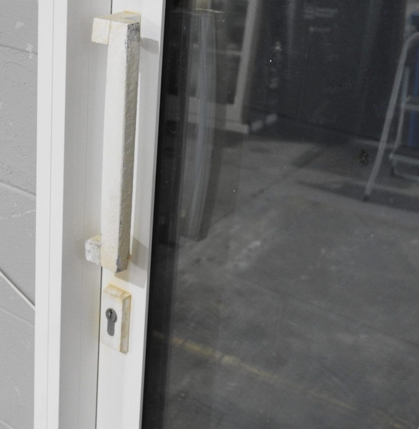 White Aluminium Sliding Door - Double Glazed