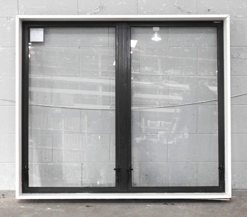 Karaka Green Aluminium Double Awning Window