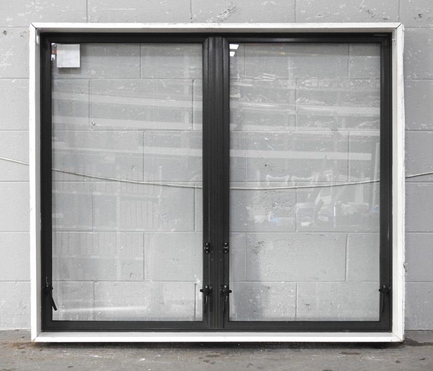 Karaka Green Aluminium Double Awning Window