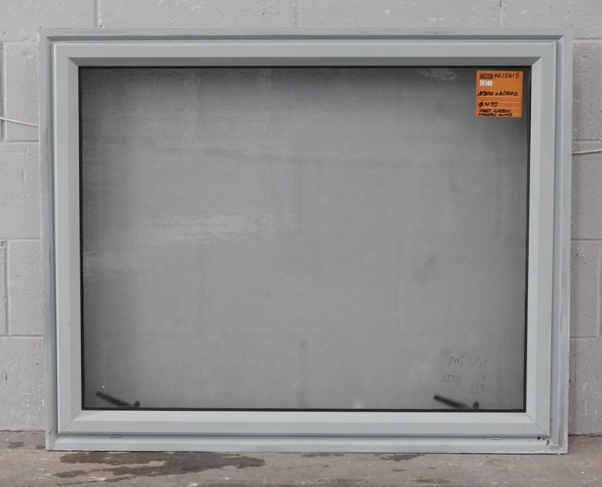 Mist Green Aluminium Single Awning Window With Obscure Glass