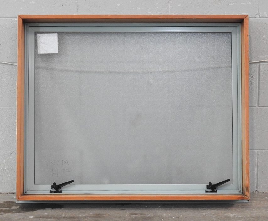 Mist Green Aluminium Single Awning Window With Obscure Glass