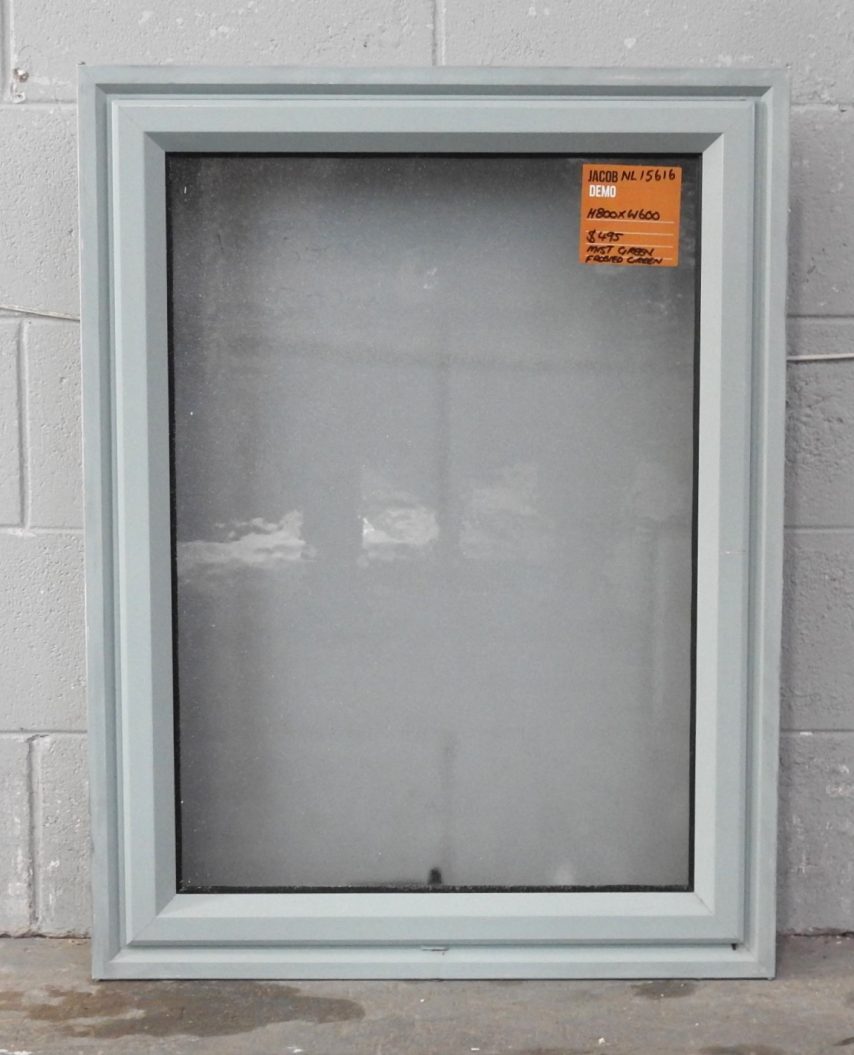 Mist Green Aluminium Single Awning Window With Obscure Glass