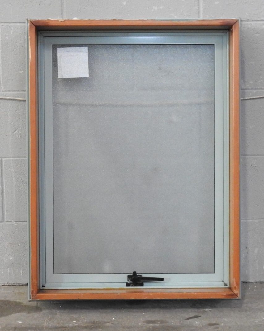 Mist Green Aluminium Single Awning Window With Obscure Glass
