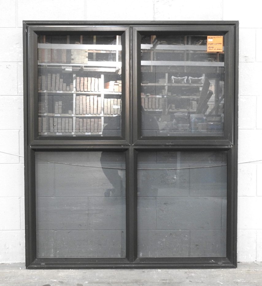 Karaka Green Aluminium Awning Window - 2 Sashes Open
