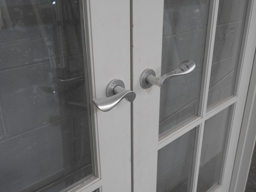 Tall Colonial Style Wooden Internal French Doors - Hung