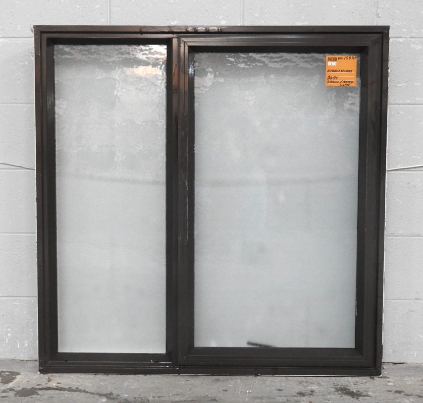 Brown Aluminium Awning Window With Sidelight