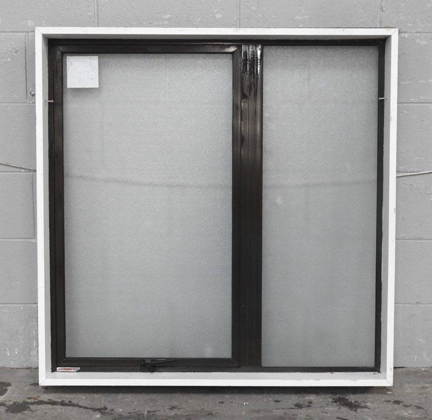 Brown Aluminium Awning Window With Sidelight