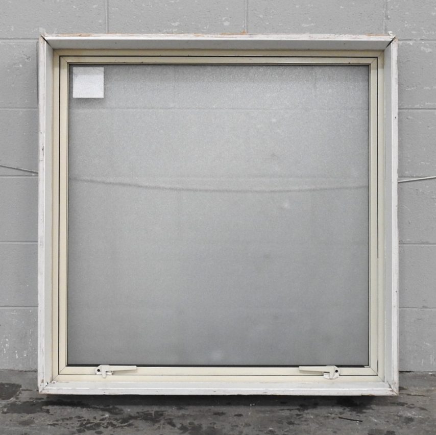 Off White Aluminium Awning Window - Obscure Glass