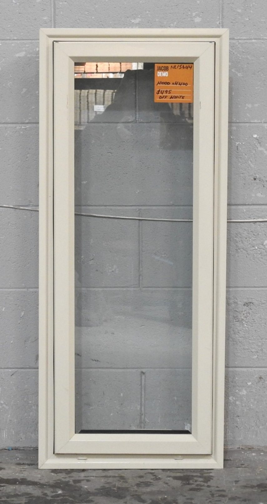 Off White Aluminium Single Awning Portrait Window