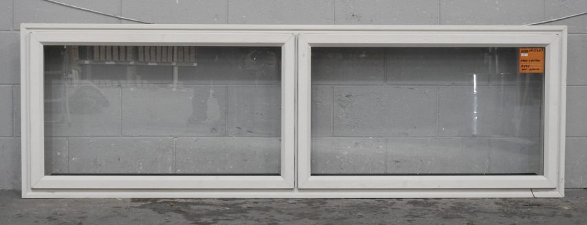 Off White Aluminium Double Awning Landscape Window