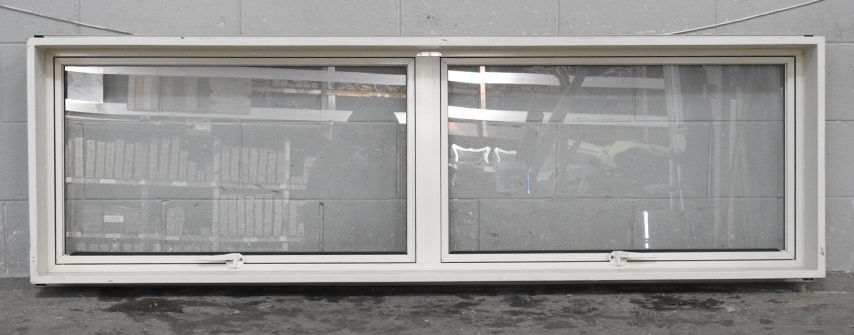 Off White Aluminium Double Awning Landscape Window