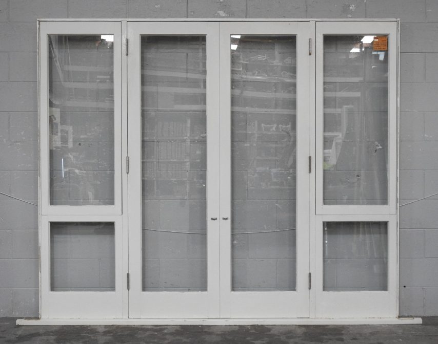 Wooden French Doors With Awning Window Sidelights