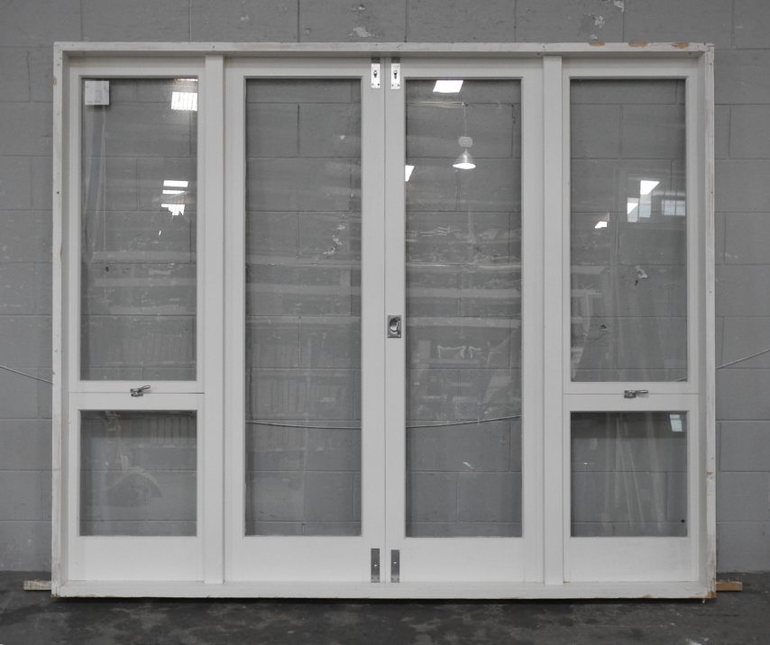 Wooden French Doors With Awning Window Sidelights