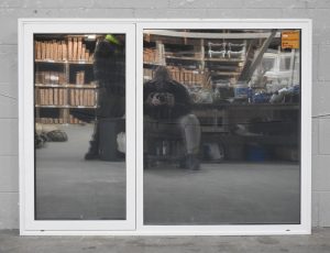 White Aluminium Single Awning Window - Double Glazed