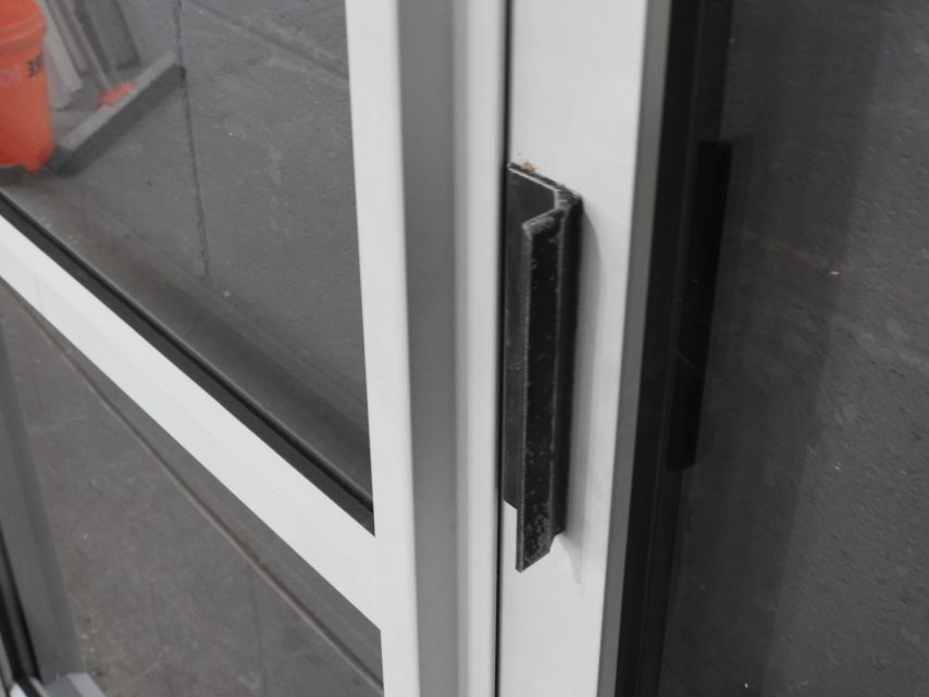 Teal Aluminium Double Door Slider - Middle Opening