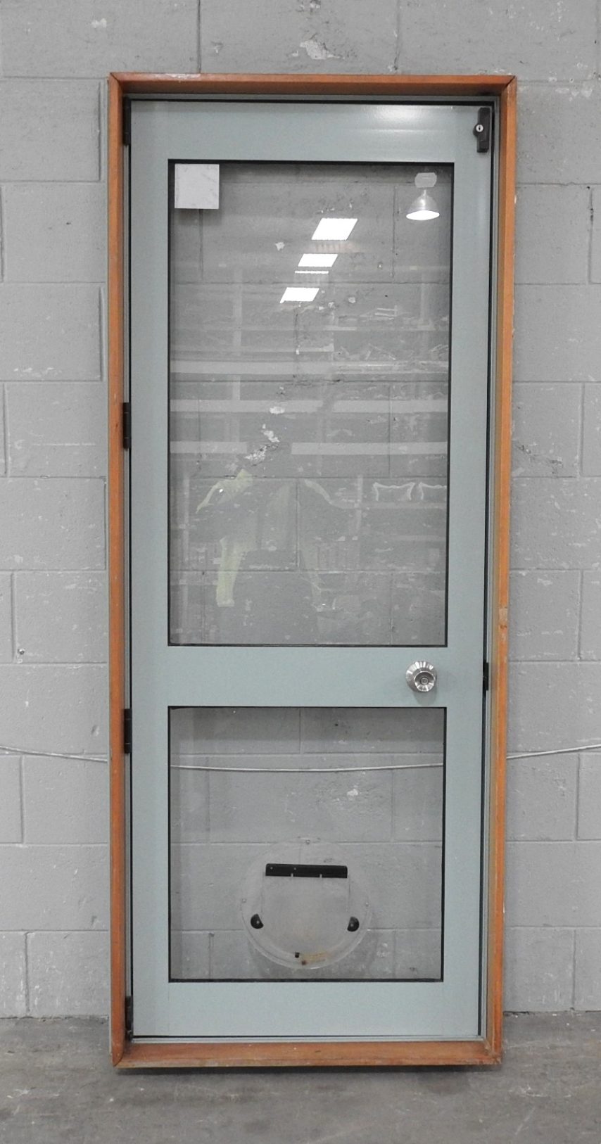 Teal Aluminium Door - Opens in From Left