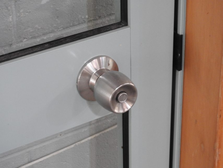 Teal Aluminium Door - Opens in From Left