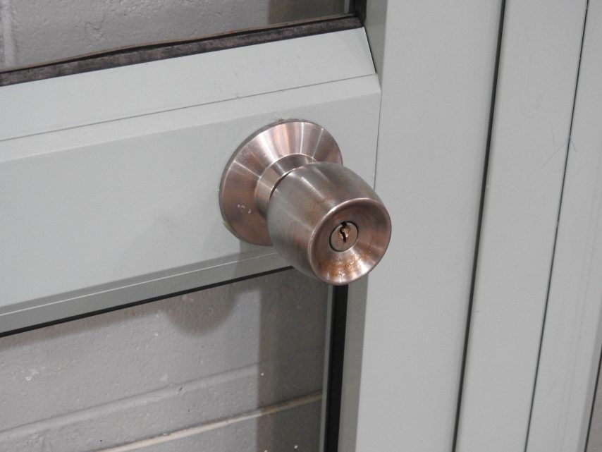 Teal Aluminium Door With Sidelight