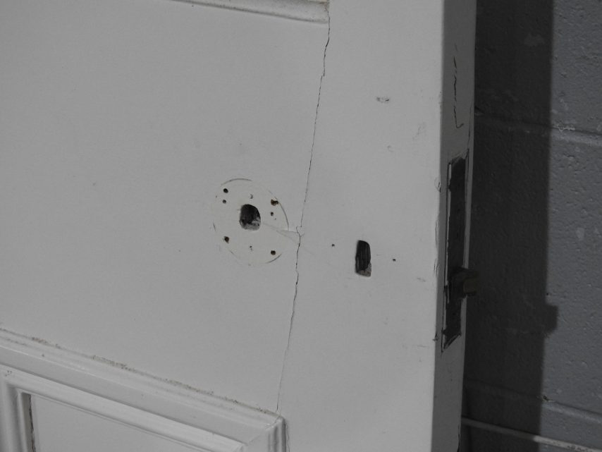 Villa Wooden 2 Panel Door with Obscure Glass Upper - Unhung