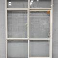 Off White Aluminium Sliding Door With Toplight