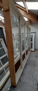 Cedar French doors with side windows
