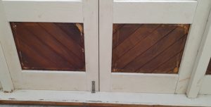Cedar French doors with side windows